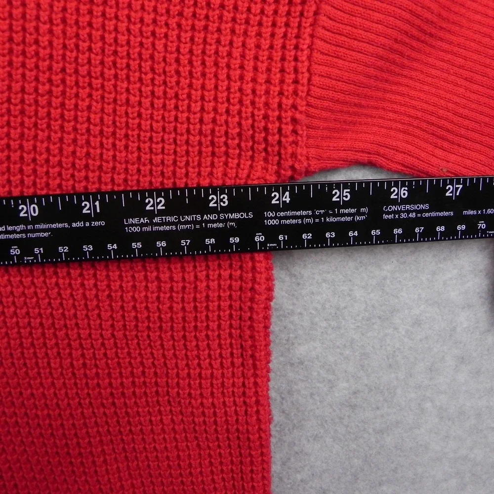 Michael Kors Sweater Womens 2X Plus Pullover Knit Turtleneck Red Long‎ Sleeve